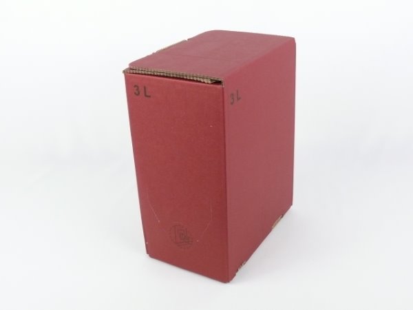 Karton Bag in Box 3 Liter weinrot, Saftkarton, Faltkarton, Apfelsaft-Karton, Saftschachtel, Schachtel. - Bild 1